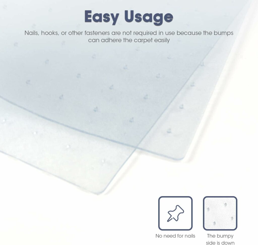 36.5 Clear Heavy-Duty Plastic Non-Skid Cat Doorway Carpet Protector Can be Trimmed to Fit All Door Widths Under 33 1/2’’ for Preventing Scratches on Doorway Carpet, Pack of 1